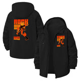 Spooky Rock Guitar Unisex Full-Zip Printed Waterproof Hooded Windbreaker
