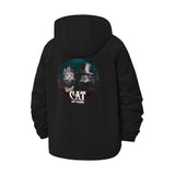 Victorian Cat Gentlemen Unisex Full-Zip Printed Waterproof Hooded Windbreaker