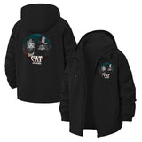 Victorian Cat Gentlemen Unisex Full-Zip Printed Waterproof Hooded Windbreaker