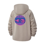 Underwater Fish Motif Unisex Full-Zip Printed Waterproof Hooded Windbreaker