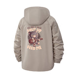 Grumpy Cat Guitar Meme Unisex Full-Zip Printed Waterproof Hooded Windbreaker