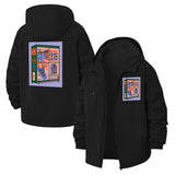 Retro Calendar and Objects Unisex Full-Zip Printed Waterproof Hooded Windbreaker