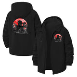 Octopus Silhouette Unisex Full-Zip Printed Waterproof Hooded Windbreaker