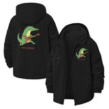 Rocking Crocodile Unisex Full-Zip Printed Waterproof Hooded Windbreaker