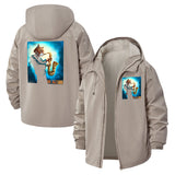 The Jazz Cats Unisex Full-Zip Printed Waterproof Hooded Windbreaker