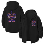 Anime Warrior Mask Unisex Full-Zip Printed Waterproof Hooded Windbreaker