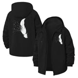 Floating Feather Unisex Full-Zip Printed Waterproof Hooded Windbreaker