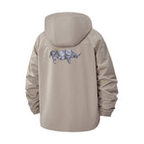 Origami Rhino Unisex Full-Zip Printed Waterproof Hooded Windbreaker