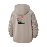 Floral Woman and Sun Unisex Full-Zip Printed Waterproof Hooded Windbreaker