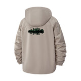 Graffiti Script Unisex Full-Zip Printed Waterproof Hooded Windbreaker