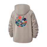 Geometric Landscape Unisex Full-Zip Printed Waterproof Hooded Windbreaker