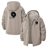 Modern Steampunk Animal Unisex Full-Zip Printed Waterproof Hooded Windbreaker
