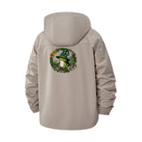 Magical Forest Frog Unisex Full-Zip Printed Waterproof Hooded Windbreaker
