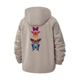 Butterfly Stack Unisex Full-Zip Printed Waterproof Hooded Windbreaker