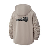 Skeletal Hand Unisex Full-Zip Printed Waterproof Hooded Windbreaker