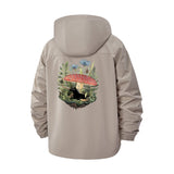 Mushroom Forest Unisex Full-Zip Printed Waterproof Hooded Windbreaker