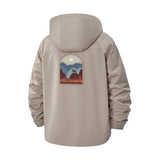 Desert Moon Landscape Unisex Full-Zip Printed Waterproof Hooded Windbreaker