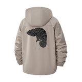 Intricate Chameleon Unisex Full-Zip Printed Waterproof Hooded Windbreaker