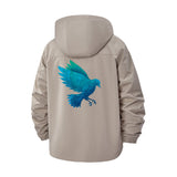 Flying Bird Unisex Full-Zip Printed Waterproof Hooded Windbreaker
