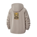 Tarot Sun Card Unisex Full-Zip Printed Waterproof Hooded Windbreaker