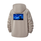 Mountain Nightscape Unisex Full-Zip Printed Waterproof Hooded Windbreaker