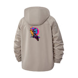 Psychedelic Skeleton Unisex Full-Zip Printed Waterproof Hooded Windbreaker