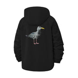 Seagull Graphic Unisex Full-Zip Printed Waterproof Hooded Windbreaker