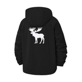 Geometric Moose Unisex Full-Zip Printed Waterproof Hooded Windbreaker