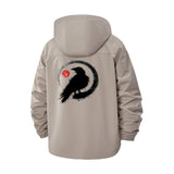 Artistic Raven Unisex Full-Zip Printed Waterproof Hooded Windbreaker