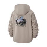 Mystical Wolf Unisex Full-Zip Printed Waterproof Hooded Windbreaker