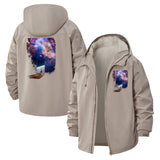 Cosmic Gateway Unisex Full-Zip Printed Waterproof Hooded Windbreaker