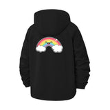 Happy Rainbow Unisex Full-Zip Printed Waterproof Hooded Windbreaker