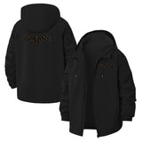 Gothic Bat Unisex Full-Zip Printed Waterproof Hooded Windbreaker