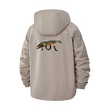 Watercolor Fox Unisex Full-Zip Printed Waterproof Hooded Windbreaker
