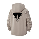 Geometric Tree Unisex Full-Zip Printed Waterproof Hooded Windbreaker
