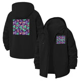Tropical Leaf Pattern Unisex Full-Zip Printed Waterproof Hooded Windbreaker