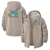Bear Chill by Tree Unisex Full-Zip Printed Waterproof Hooded Windbreaker