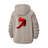 Abstract Fox Unisex Full-Zip Printed Waterproof Hooded Windbreaker