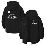 Geometric Bear Mountain Unisex Full-Zip Printed Waterproof Hooded Windbreaker