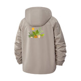 Tropical Garden Unisex Full-Zip Printed Waterproof Hooded Windbreaker