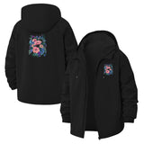 Floral Bouquet Unisex Full-Zip Printed Waterproof Hooded Windbreaker