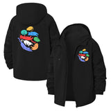 Playful Otters Unisex Full-Zip Printed Waterproof Hooded Windbreaker