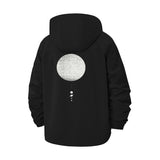 Minimalist Geometric Unisex Full-Zip Printed Waterproof Hooded Windbreaker