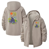 Mystical Nature Scene Unisex Full-Zip Printed Waterproof Hooded Windbreaker
