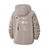 Vintage Insect Illustration Unisex Full-Zip Printed Waterproof Hooded Windbreaker