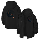 Black Cat Eyes Unisex Full-Zip Printed Waterproof Hooded Windbreaker