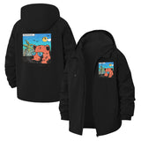 California Beach Bear Unisex Full-Zip Printed Waterproof Hooded Windbreaker