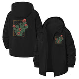 Blooming Cactus Unisex Full-Zip Printed Waterproof Hooded Windbreaker