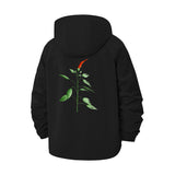 Chili Pepper Plant Unisex Full-Zip Printed Waterproof Hooded Windbreaker