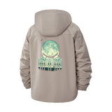 Smiling Moon Cityscape Unisex Full-Zip Printed Waterproof Hooded Windbreaker